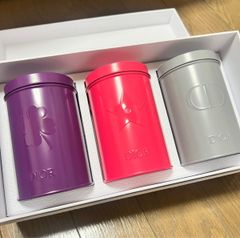 Dior ディオール 雑貨 ノベルティ 缶 キャニスター ３個セット 箱付き @YM1