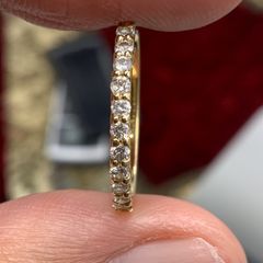 K18 ダイヤ　ハーフエタニティ　1.3g 約11号　0.22ct