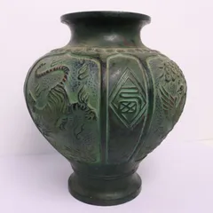 青銅器銅製龍八角 花瓶 花器 飾壺希少 骨董品 青銅器銅製龍八角 花瓶 花器 飾壺希少 骨董品