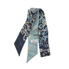 サルヴァトーレフェラガモ Salvatore Ferragamo スカーフ ブルー