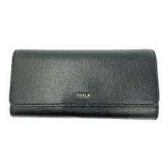 【中古】【箱付き】 Furla フルラ レザー 長財布 レディース ブラック 303218 長財布