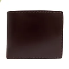 フジタカ／FUJITAKA 財布 ウォレット メンズ 男性 男性用 レザー 革 本革 ダークブラウン 茶 ブラウン  661614 Garnet ガーネット コードバン カード段4 小銭入れあり 二つ折り