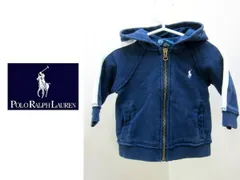 POLO ポロラルフローレン パーカー スウェット キッズ こども用 紺 ネイビー ジップアップ 80cm相当 ●BC18