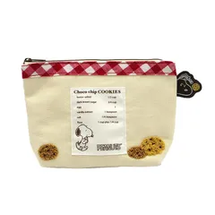  スヌーピー　コスメポーチ 化粧ポーチ 舟形ポーチ クッキー 