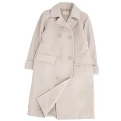 Vintage ジバンシー GIVENCHY コート ダブルブレスト ロングコート ウール 無地 アウター レディース 9(M相当) アイボリーのサムネイル