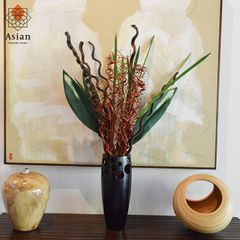 造花 インテリア 枝 おしゃれ 大きい オブジェ アートプランツ フェイクグリーン 枝物 木製 フラワーベース 玄関 アジアン バリ 40s3