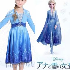 신작 기간 한정 세일 중 아나운서와 눈의 여왕 영화 2 엘사 포멀 드레스 할로윈 가장 디즈니 랜드 이벤트 의상 크리스마스 의상 생일 공주 소녀