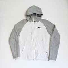 NIKE ナイキ フルジップパーカー 杢グレー×ライトグレー ワンポイントロゴ M　B202507