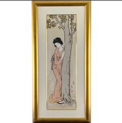 慈母観音図 文化刺繍 特大 59㎝×109㎝ 日本画 仏像 仏画 工芸品 刺繍額絵 慈母観音 r98 着色絹本 刺繍 刺繍画 悲母観音 仏教美術 仏画 置物