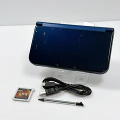 New ニンテンドー 3DSLL メタリックブルー 上画面IPS液晶 遊べるセット 動作確認済み モンスターハンター4付き ds 3ds 3DS 任天堂