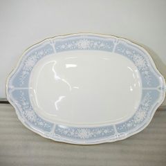 【美品】Noritake ノリタケ 大皿 オーバルプレート レースウッドゴールド