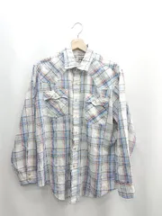 ◇ ⊂ Levi's リーバイス チェック柄 長袖 シャツ サイズL ライトブルー系 メンズ E  【1412090020544】