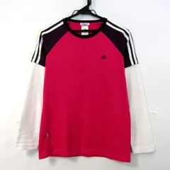 アディダス 長袖Ｔシャツ トップス クライマライト スポーツウエア 大きいサイズ レディース OTサイズ ピンク×紫 adidas 【中古】