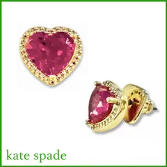 新品ケイトスペードkate spadeハートピアス  ピンク×ゴールド