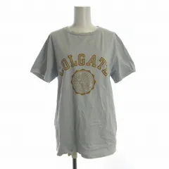 レミレリーフ REMI RELIEF Tシャツ カットソー ロゴ プリント ダメージ加工 半袖 M ライトブルー /RO