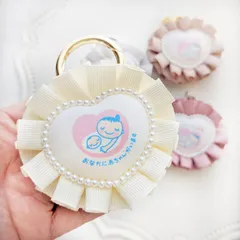 【全4色】プリーツが可愛い ハート型 マタニティマーク マタニティーマーク マタニティロゼット