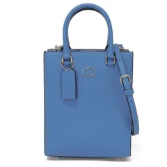 COACH コーチ トート 16 現行 Cマーク シグネチャー キャンバス インテリア マグネットスナップ 3WAY クロスボディ ポシェット 美品 Cロゴ ブルー トートバッグ CJ795