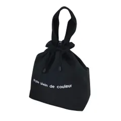 ☆ ブラック ☆ 保冷ランチ巾着バッグ At First アットファースト 巾着 ランチバッグ 持ち手 手提げ 保冷バッグ 保冷バック ランチバック 保冷ランチバッグ ランチ巾着 弁当袋 トート 巾着型 保冷保温 保冷 保温 ランチ お弁当 弁当 レジャー