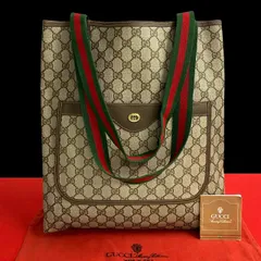 極 美品 希少品 GUCCI グッチ オールド グッチ ヴィンテージ シェリーライン GG ロゴ 金具 レザー トートバッグ ハンドバッグ レッド 510-5