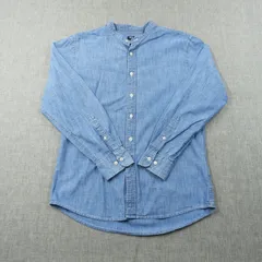 UNIQLO ユニクロ 331-427452 シャンブレー スタンドカラーシャツ size M #1915 アメカジ カジュアル ノーカラー 長袖