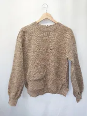 ◇ ⊆ mystic ミスティック バックジップ 長袖 ニット サイズF ブラウン レディース E  【1503040006340】