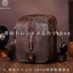 marshmallow.cafe カービングレザー×クロコレザー ボディバッグ - メルカリ