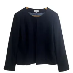 ENSUITE ネイビー ブレザー 3 ウール 100% ブレンド