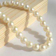 パール ロングネックレス 120cm 6～6.5mm 真珠 ホワイト系 2重 3重 パーティジュエリー 【中古】