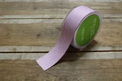 未使用 輸入 藤色 ピンク　22m リボン ストライプ 3.7cm 縁　ポリエステル　パイピングテープ　バイアステープ