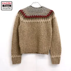 90s vintage Abercrombie & Fitch ノルディック柄 ウール ニットセーター メンズ 表記Mサイズ