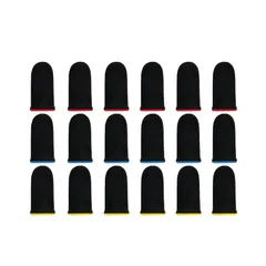 【18枚入り】指サックゲーム用 スマホ 指サック 親指サック 超薄銀繊維 スマホタッチスクリーン用 防汗・防滑 高感度 王者栄耀 荒野行動対応 快適フィット 汗手救済