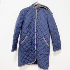 AIGLE(エーグル) コート サイズS レディース - ネイビー×グレー 長袖/中綿/キルティング/冬