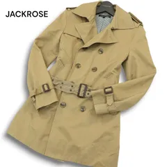 JACKROSE ジャックローズ 秋冬★ 裏地チドリ柄 トレンチ コート ベルト付き Sz.3 メンズ