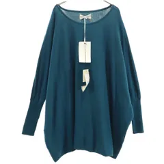 n'Or LABEL ノアールレーベル 未使用 長袖 ドルマン セーター F ブルー系 ニット タグ付き レディース 古着