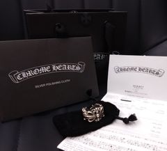 ★2085 CHROME HEARTS クロムハーツ ダブルフローラルクロス シルバー リング SV925 21号 21.5g インボイス付き