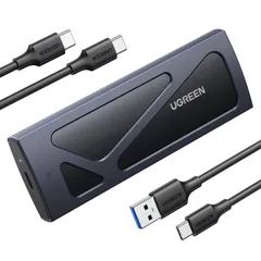 UGREEN M.2 SSD 外付けケース NVME専用 M.2 SSD ケース 【USB3.2 Gen2接続規格】 UASP対応 10Gbps高速転送 アルミ ssd m.2 ケース 2230 2242 2260 2280(M-Key M&B Key)