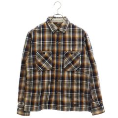 NEIGHBORHOOD (ネイバーフッド) 11AW LOGGER/C-SHIRT.LS ロガー ネルチェック ロングスリーブ 長袖 シャツ ネイビー/ブラウン/イエロー 112ARNH-SHM03S