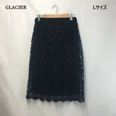 GLACIER グラシア レディース タイトスカート レース付き ブラック Lサイズ