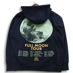go slow caravan ゴースローキャラバン 秋冬 FULL MOON TOUR★ 裏起毛 ジップ フーディー パーカー Sz.3 メンズ 紺 ネイビー
