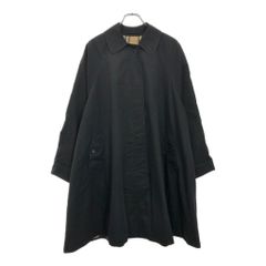 AURALEE オーラリー コットンシルクロングステンカラーコート ネイビー