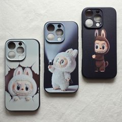 ラブブ  CGイラストプリント  iPhone16  iPhone16Pro ソフトケース カバー Labubu 癒し 可愛い 各種