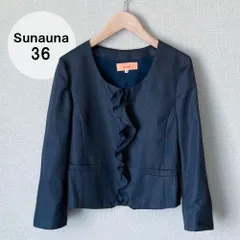 A0603【美品♪】Sunauna S ノーカラージャケット B193のサムネイル