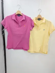 Ralph Lauren レディース スキニーポロシャツ 2枚セット ピンク＆イエロー Mサイズ