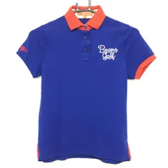 ★SALE価格★【美品】ビームスゴルフ 半袖ポロシャツ ブルー×レッド×白 バイカラー襟裏ロゴ レディース S ゴルフウェア BEAMS GOLF