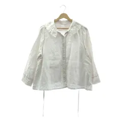 nest Robe◆24SS/エンブロイダリーブラウス/長袖ブラウス/FREE/リネン/無地/01241-1007 nest Robe - nest Robe リネンエンブロイダリーレースブラウス