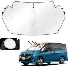 【2025年・遮光・遮熱アップグレード】Cartist 日産 セレナ C28 フロントサンシェード SERENA 6代目 2022年~現行 フロントガラス サンシェード サンセット サンフィア サンライン シェードカーテン マルチサンシェード 遮光 シェー 0