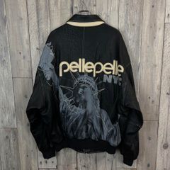 激レア pellepelle ペレペレ 総柄刺繍レザージャケット ブラック