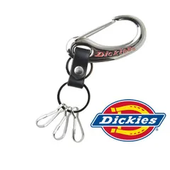 ディッキーズ キーホルダー 《S2シルバー×レッド》新品 未使用 Dickies メタル 本革 キーリング カラビナ 3チャーム【D9F】【メール便4】ファッション メンズ レディースのサムネイル