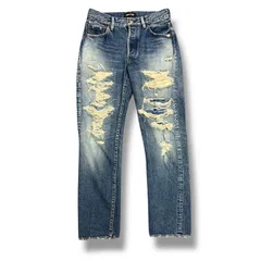 参考上代44000円 WINDANDSEA MINEDENIM L.Straight 5pocket USS クラッシュ デニム パンツ 24MND-WAS002 マインデニム ウィンダンシー 5 92347A1
