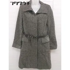 ■ ◎ MK MICHEL KLEIN エムケーミッシェルクラン 長袖 コート サイズ38 ブラウン アイボリー レディース  【1109060003552】